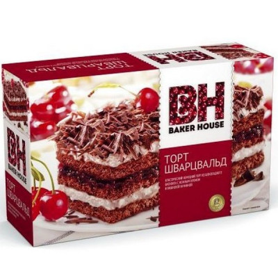 Немецкий трехслойный торт Шварцвальд Baker House 350 г