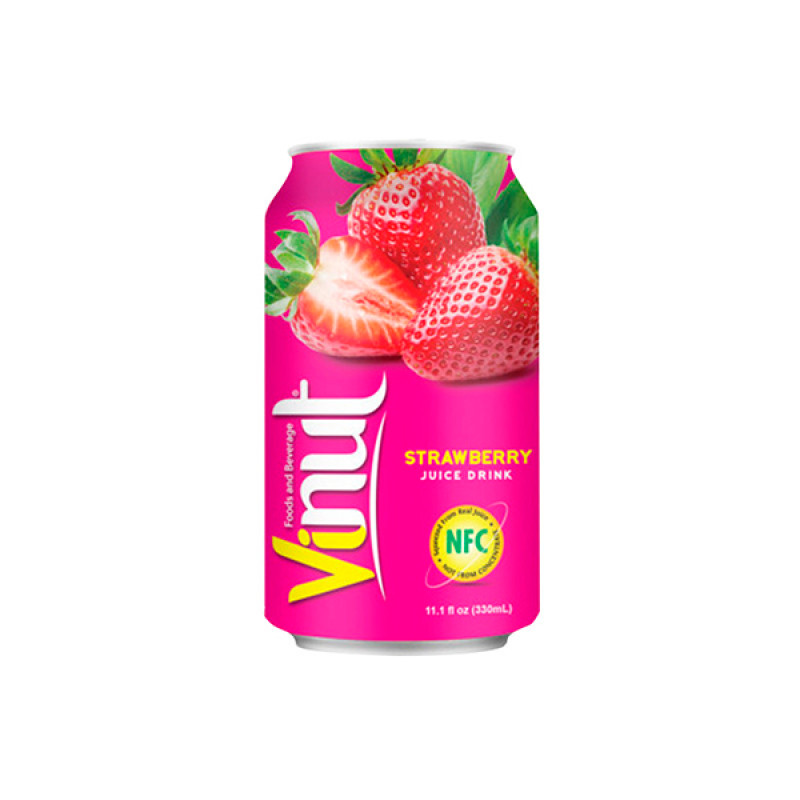 Напиток сок Vinut со вкусом клубники ж/б 330 мл.