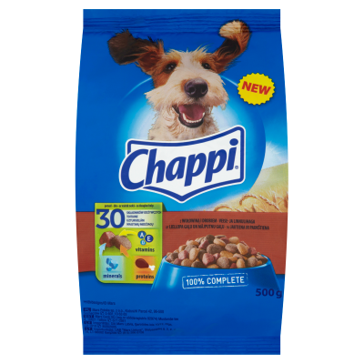 CHAPPI Корм для собак с мясом и мясом птицы 500g