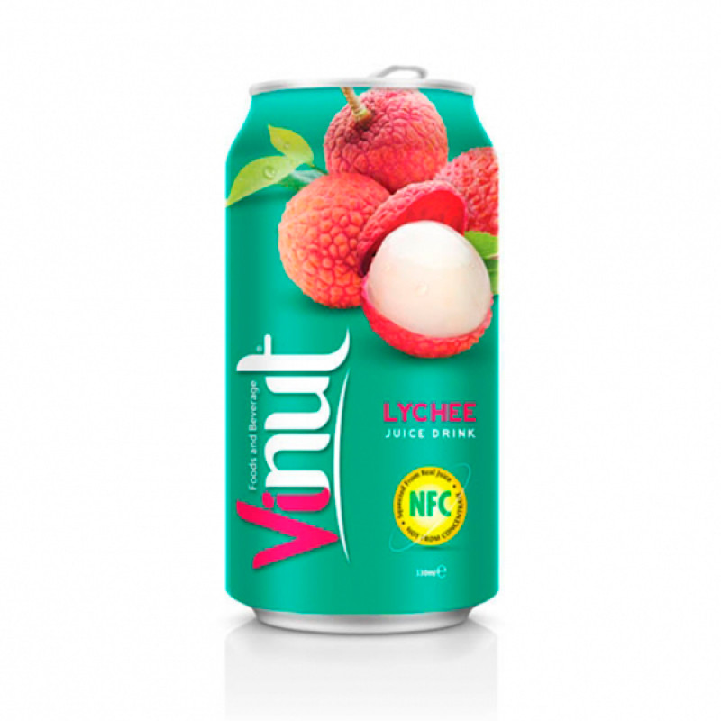 Напиток сок Vinut со вкусом личи ж/б 330 мл.