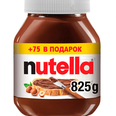 Паста ореховая Nutella с добавлением какао, 825 г
