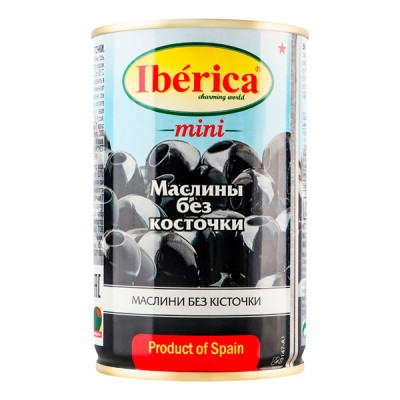 Маслины без косточки Iberica mini 300 гр ж\б