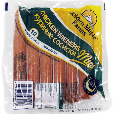 Сосиски Куриные mini " Golden Maple Farms " HALAL 375 г