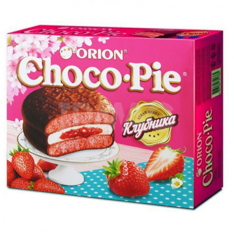 Печенье Orion Сhосо Pie Клубника (30 г х 12 шт.)