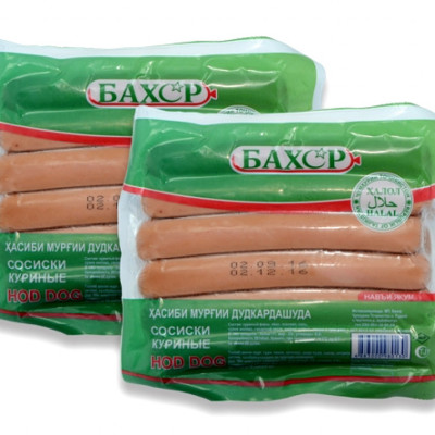 Сосиски Куриные " БАХОР " сабз 400 Г