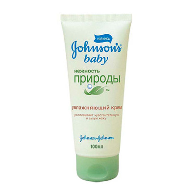 Увлажняющий детский крем Johnsons нежность природы 100 мл.