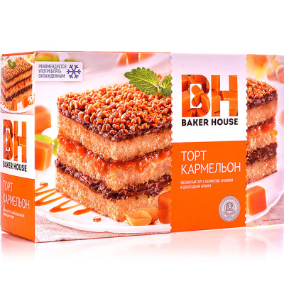 Торт Кармельон Baker House с арахисом и шоколадный кремом 350 г