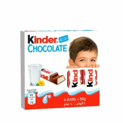 Молочный шоколад "Kinder" С молочной начинкой, 4 шт/50 г