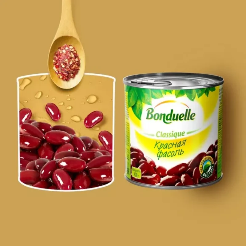 Красная фасоль "Bonduelle" Натуральная, 425 мл