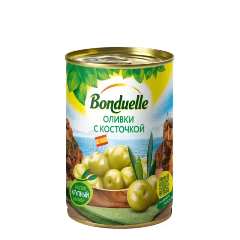 Оливки с косточкой "Bonduelle" 314 мл