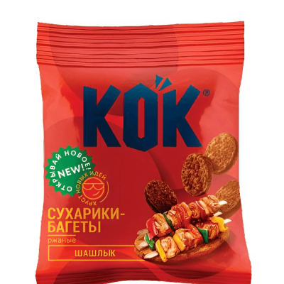 Cухарики-Багеты "KOK" Со Вкусом Тандыр Кебаб 20 г