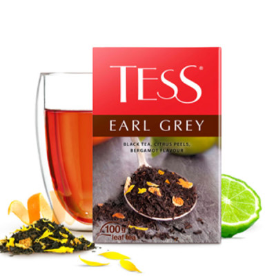 Черный чай с цедрой цитрусовых и ароматом бергамота Earl Grey листовой 100г