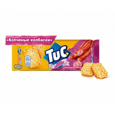Крекер TUC со вкусом "Копченые колбаски" 100 г