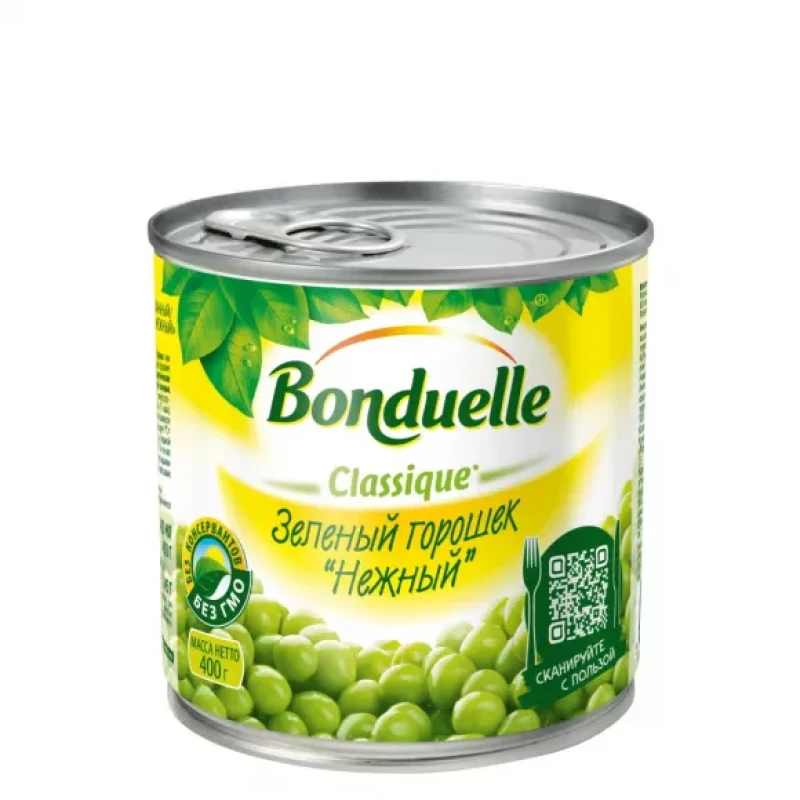 Зеленый горошек "Bonduelle" «Нежный» 425 мл
